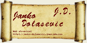 Janko Dolašević vizit kartica